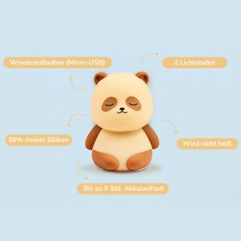 Nattou Nachtlicht VEILLEUSES Silikon LED-Nachtlicht mit Tiermotiv im Babyladen Erlangen